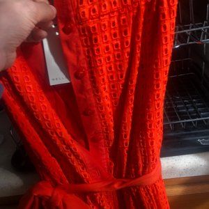 Long flowy Orange/Red Dress